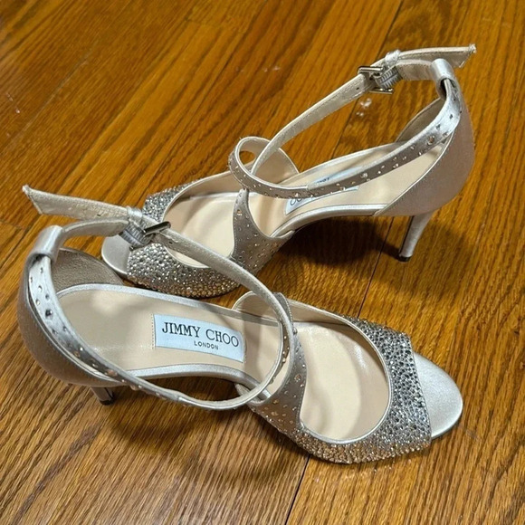 NEW - Jimmy Choo Emily Crystal Heels - Picture 6 of 11